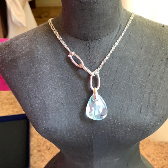 Swarovski Parallele Necklace Icy Blue - Picture 1 of 2